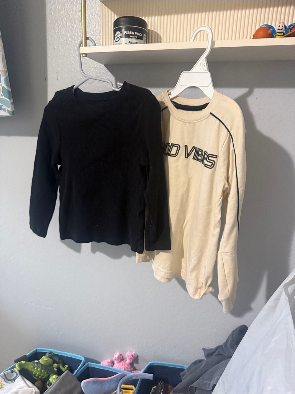 Good Vibes Cream Long-Sleeve Kids Top by